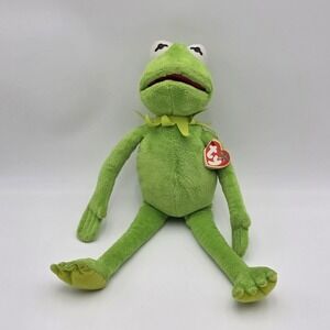 TY‎ MUPPETS KERMIT THE FROG BEANIE BUDDIES PLUSH W/TAGS 16"